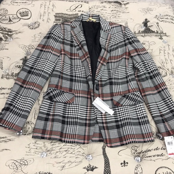 Trina Turk Habanero 2 Plaid Single-Button Blazer - Picture 5 of 6